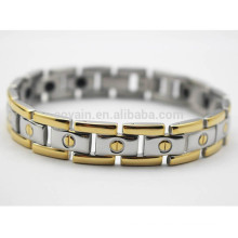 Made In China Scalar Energy Ions Stainless Steel Two Tone Chain Link Bracelet